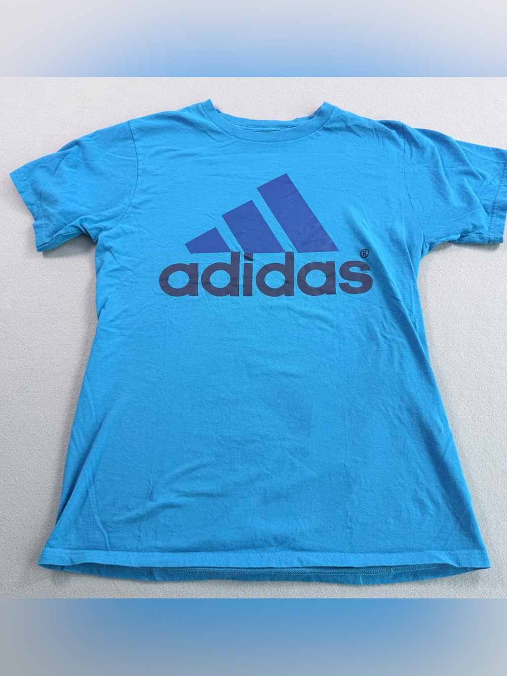 Adidas Go-To Tee Blue Logo T-Shirt Size M